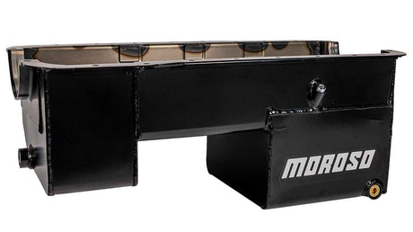 Moroso Fabricated Street/Strip 7Qt (6.6L) Rear Sump Oil Pan, 9" Deep - MO20520 MO20520