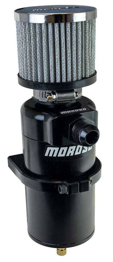 Moroso Billet Breather/Catch Can, Black - MO85411 MO85411