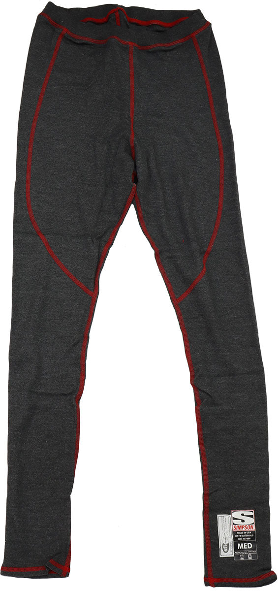 Simpson Soft Knit 6oz Contoured CarbonX Underwear Small,Grey Bottom, SFI Approved (SI20118S) SI20118S