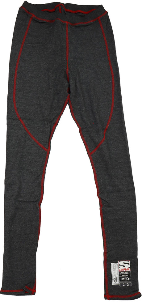 Simpson Soft Knit 6oz Contoured CarbonX Underwear Small,Grey Bottom, SFI Approved (SI20118S) SI20118S