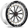 Weld RT Vitese 15 x 8" Polished Wheel, Black Center, Black Single Beadlock for M/T - WE794B58208F WE794B58208F