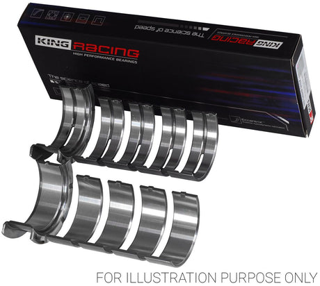King HP Series Main Bearing Set, STD With .001" Extra Clearance Suit SB Ford 289-302 & 5.0L Windsor (KBMB529HP STDX) KBMB529HP STDX