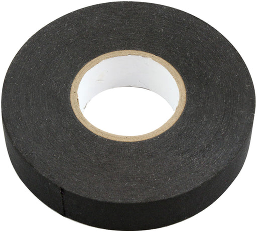 Aeroflow Cloth Tape 19mm Wide x 25 Meter Roll - Black Finish Adhesive Back Electrical Tape (AF91-2501) AF91-2501