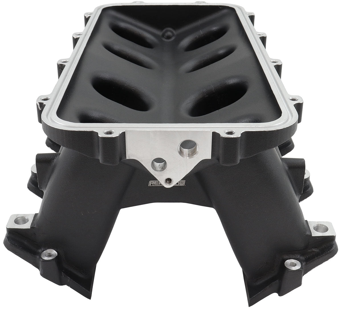 Aeroflow Hi Rise EFI GM LS Cathedral Port Intake Manifold Base, Black Finish - AF6279-5003