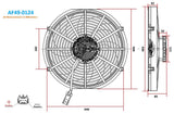 Aeroflow 14" Brushless Electric Fan, Pusher Type with Curved Blades - AF49-0124