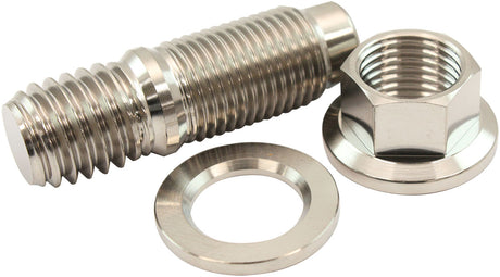 Aeroflow 1/2" Titanium Stud, Nut and Washer Kit Sold as One Stud, One Flat Washer and One 6 Point Hex Nut (AF55-3009) AF55-3009