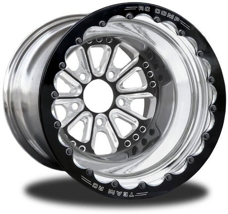 RC Comp Hammer 15" x 8.5" Rear Wheel, Black with Eclipse Finish - RCCSB501P1E-03E RCCSB501P1E-03E