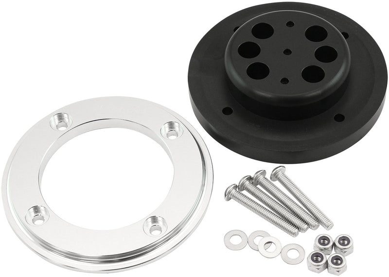 Aeroflow Ignition Wire Firewall Grommet 6 Cylinder Kit - Silver Face Suit 6 x 8.5mm Spark Plug Wires (AF49-1217) AF49-1217