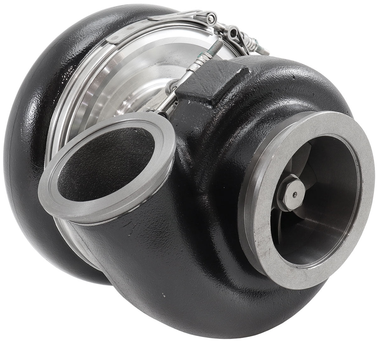 Aeroflow BOOSTED 8082 V-BAND 1.28 Turbocharger 1600HP, Hi Temp Black Finish - AF8005-4206BLK