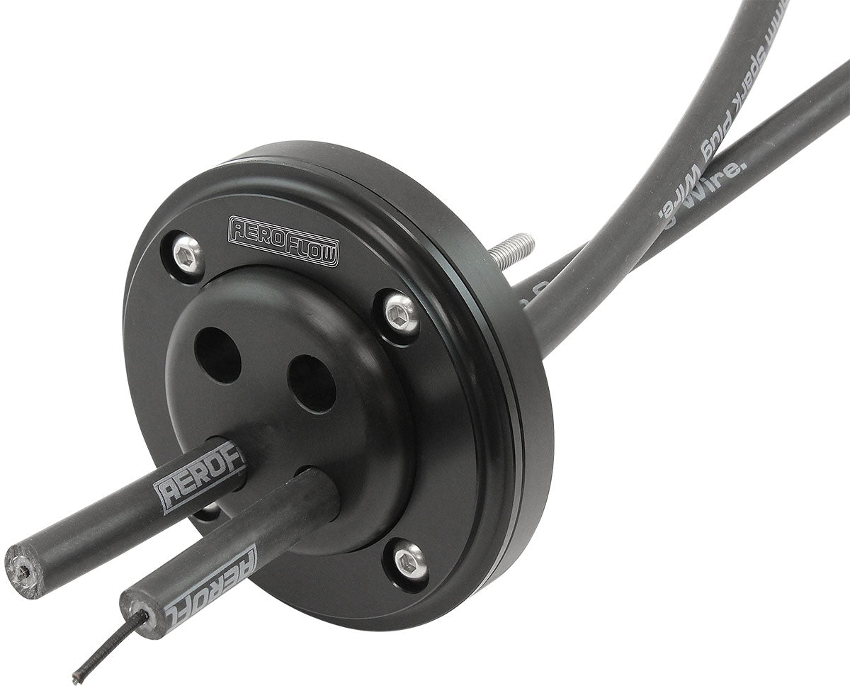 Aeroflow Ignition Wire Firewall Grommet 4 Cylinder Kit - Black Face Suit 4 x 8.5mm Spark Plug Wires (AF49-1216BLK)