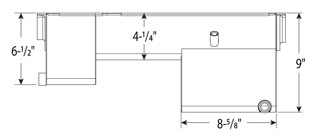 Moroso Fabricated Street/Strip 7Qt (6.6L) Rear Sump Oil Pan, 9" Deep - MO20520