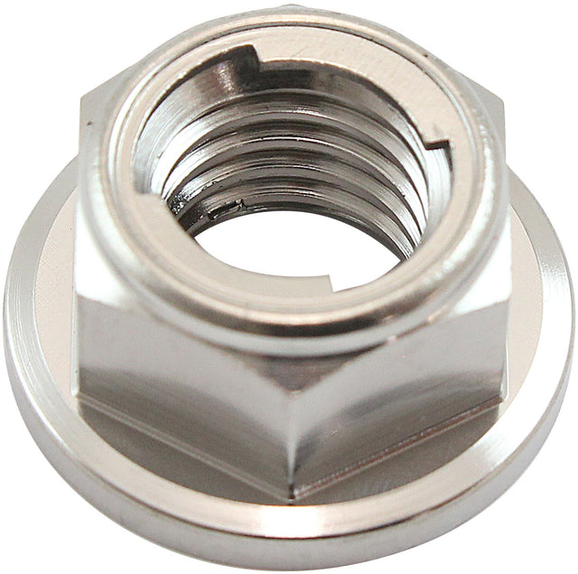 Aeroflow M10 x 1.50mm Titanium 6 Point Hex Locking Nut Natural Finish, Sold Single (AF3604-0010) AF3604-0010
