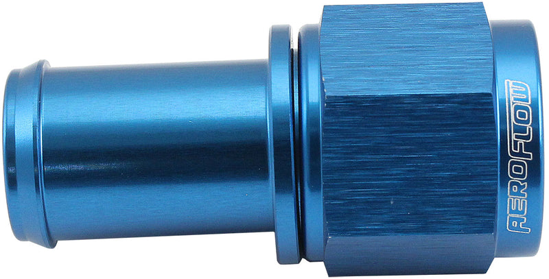 Aeroflow Straight Hose Barb 5/8" to -8AN Female Blue Finish (AF411-08-10) AF411-08-10