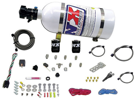 NX Nitrous Express Sport Compact Universal Wet EFI Kit With Single Fogger Nozzle & 10lb Bottle, 35-75 HP (NX20923-10) NX20923-10