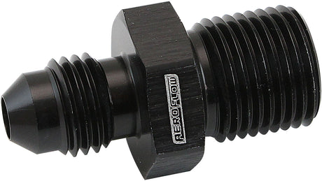 Aeroflow Metric to Male Flare Adapter M14 x 1.25mm to -6AN Black Finish (AF742-06BLK) AF742-06BLK