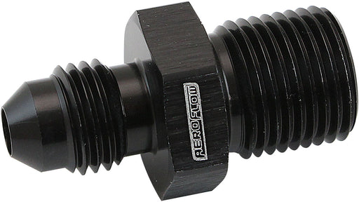 Aeroflow Metric to Male Flare Adapter M14 x 1.25mm to -6AN Black Finish (AF742-06BLK) AF742-06BLK