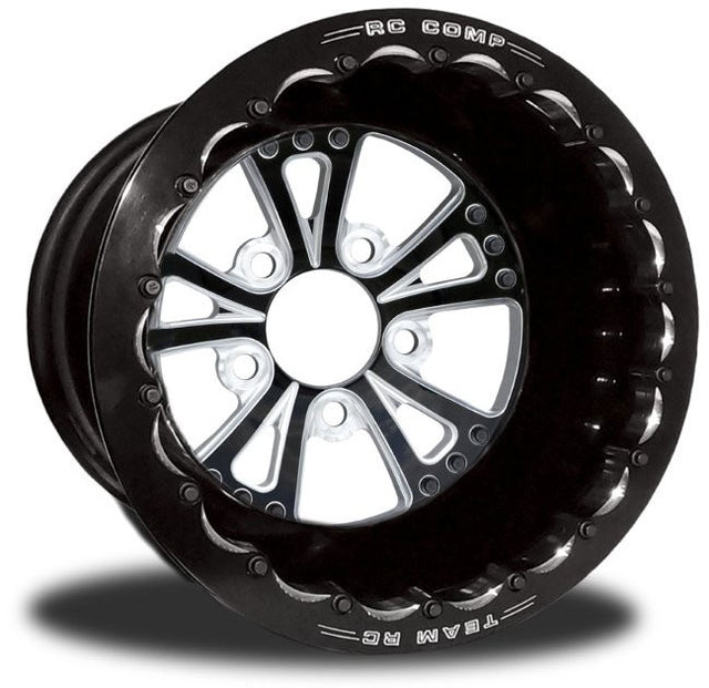 RC Comp Torx 15" x 8.5" Wheel, Black, Single Beadlock - RCCSB40X1B1E-01B RCCSB40X1B1E-01B