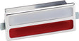 Billet Specialties Rectangle Door Light -Polished With Red/Clear Lens, 1-1/4" H x3-5/8 W x 1-1/16 D (Each) (BS60220) BS60220