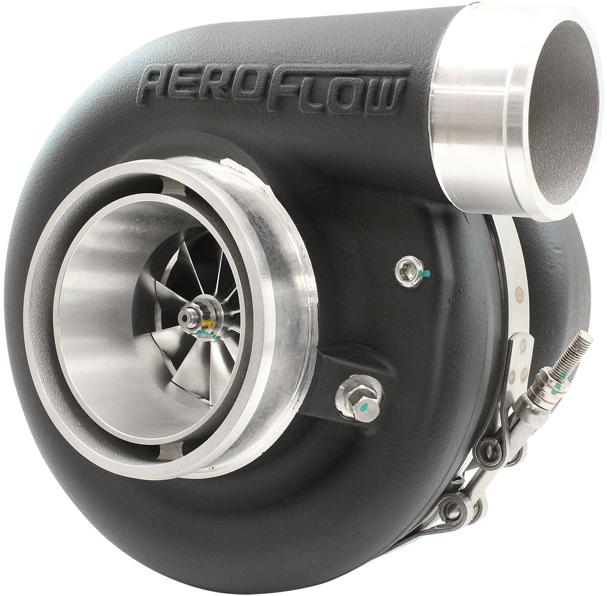 Aeroflow BOOSTED 6270 Conversion V-Band 0.85 Turbocharger 900HP, Hi Temp Black Finish - AF8005-4028BLK