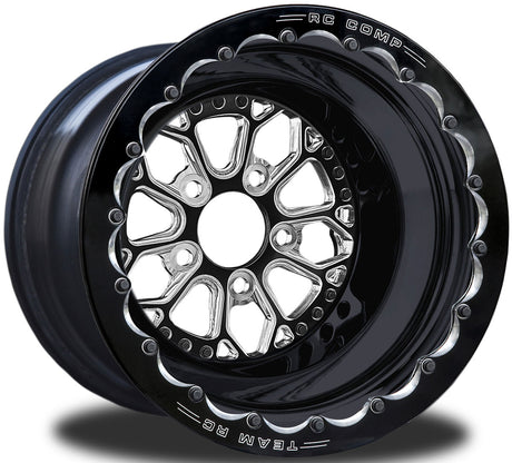 RC Comp Impulse 15" x 14" Wheel, Eclipse Black, Double Beadlock - RCCSH601B2E-14E RCCSH601B2E-14E