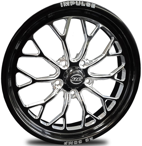RC Comp Impulse 17" x 5" Front Wheel, Black with Eclipse Finish - RCCFW37C2Q-14E RCCFW37C2Q-14E