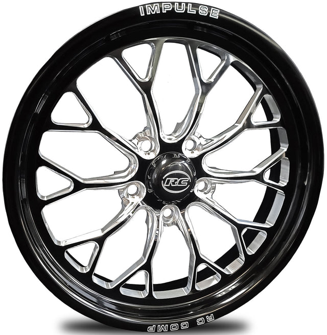 RC Comp Impulse 17" x 5" Front Wheel, Black with Eclipse Finish - RCCFW37C2Q-14E RCCFW37C2Q-14E