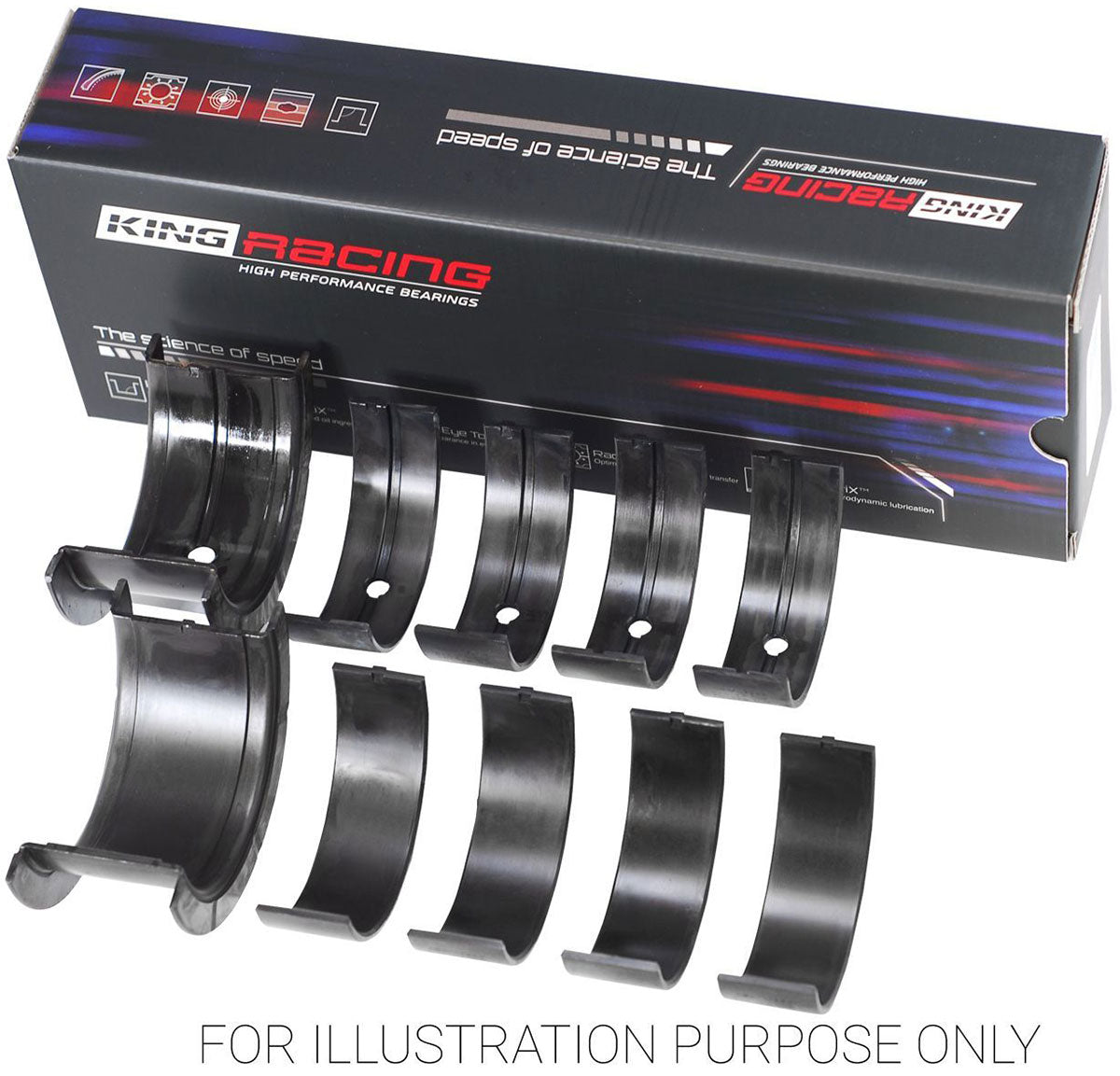 King XP Series Main Bearing Set, .001" - KBMB556XPN 001 KBMB556XPN 001
