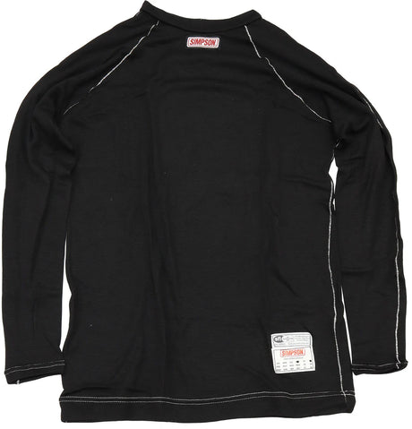 Simpson Memory Fit Long SleeveTop XX-Large, Full Length Black Top, SFI Approved (SI20123ZK) SI20123ZK