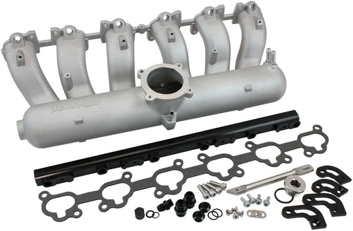 Aeroflow Ford Falcon FG Barra Intake Manifold - Natural Cast Finish -8ORB Fuel Rails to suit 14mm 3/4" Length Fuel Injectors (AF6028-7000) AF6028-7000