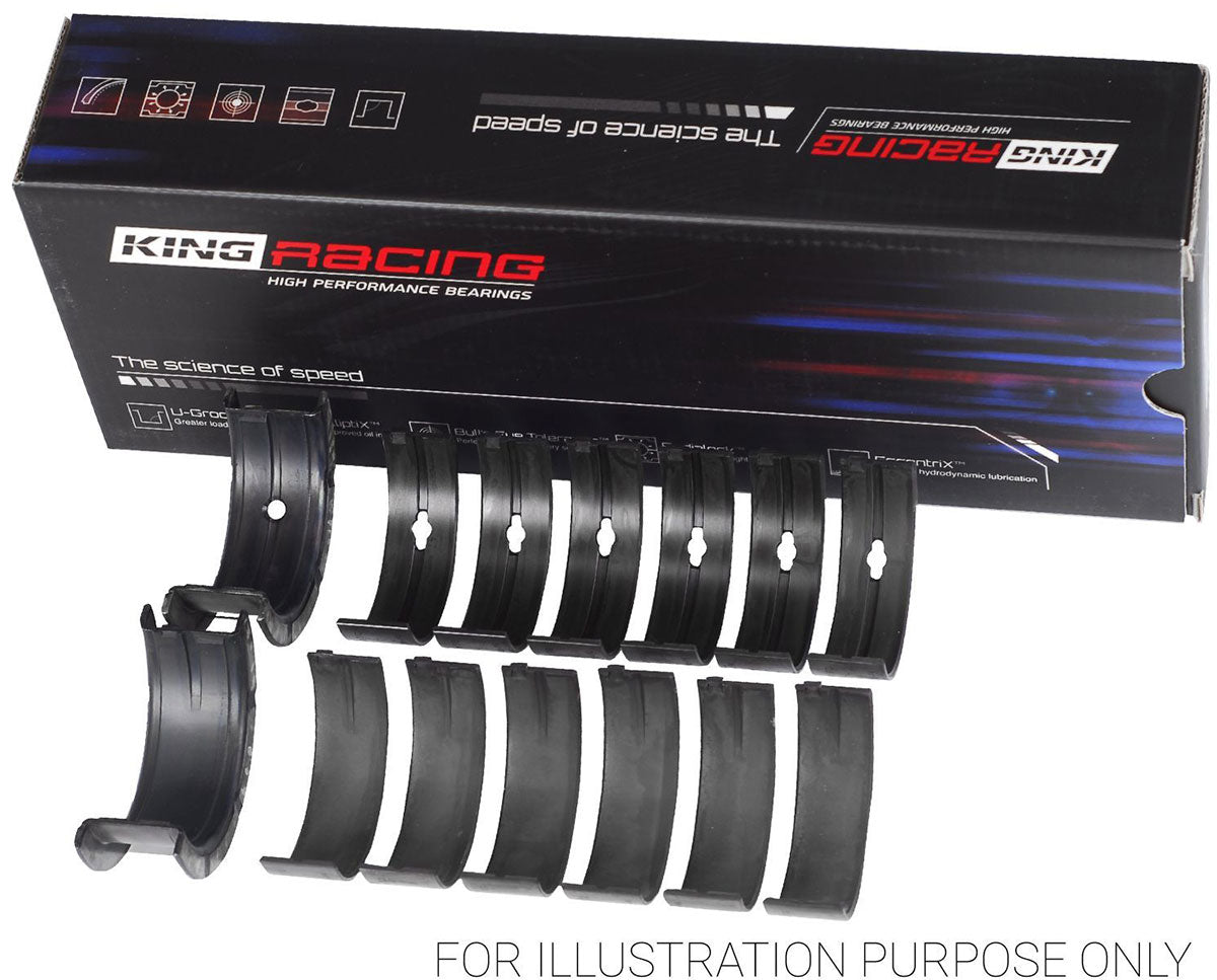 King XP Series Main Bearing Set, STD With .001" Extra Clearance Suit Nissan RB20DE, RB20DET, RB25DET, RB25DETT, RB30E, RB30ET (KBMB7008XP STDX) KBMB7008XP STDX