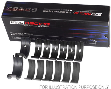 King XP Series Main Bearing Set, STD With .001" Extra Clearance Suit Nissan RB20DE, RB20DET, RB25DET, RB25DETT, RB30E, RB30ET (KBMB7008XP STDX) KBMB7008XP STDX