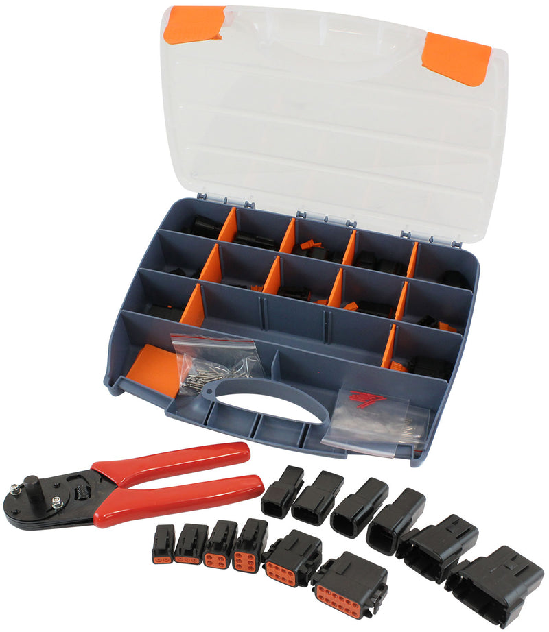 Aeroflow WeatherTight DTM Connector Kit Kit Includes 2,4,6,8,12 Pin Connectors, Terminals & Crimp Tool (AF49-9100-KIT) AF49-9100-KIT