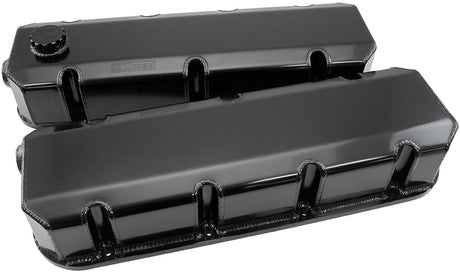 Aeroflow Fabricated Aluminium Valve Covers, Black - AF77-5006BLK-12 AF77-5006BLK-12