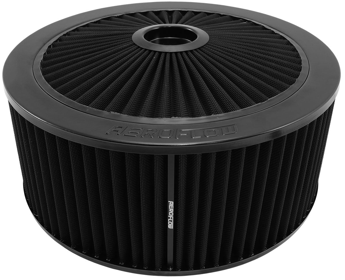Aeroflow 14" x 6" Full Flow Air Filter Assembly, Black - AF2251-3075 AF2251-3075