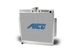 AFCO Aluminum Satin Radiator Mini/Micro Sprint Stand-Up Single Pass 1 Inch Inlet/Outlet - 80206 80206