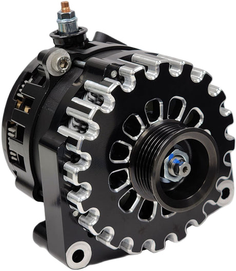 Mechman Billet S Series 240 Amp Racing Alternator, Black Finish - MMB8206240B MMB8206240B