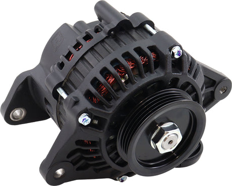 Aeroflow 130 AMP High Output Direct Fit Alternator - Black Finish Suit Nissan RB20, RB25, RB26 and RB3AF4272-1500 AF4272-1500