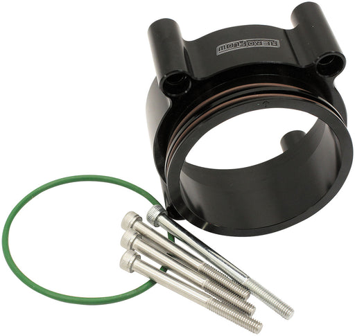 Aeroflow Ford Falcon DBW Adapter, Black Finish suits Barra FG, FG-X Throttle Body and 3" Intercooler Clamp (AF64-2148BLK) AF64-2148BLK