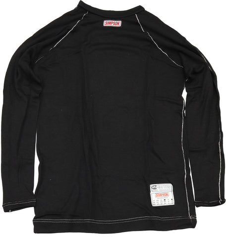 Simpson Memory Fit Long SleeveTop Small, Full Length Black Top, SFI Approved (SI20123SK) SI20123SK