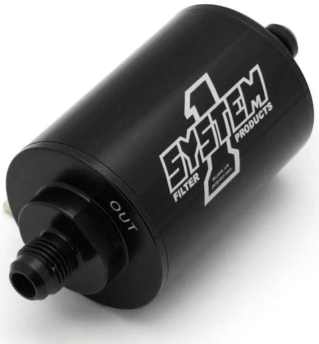 System 1 Pro Street Billet In-Line Fuel Filter Black Anodized - SY200-201405B SY200-201405B