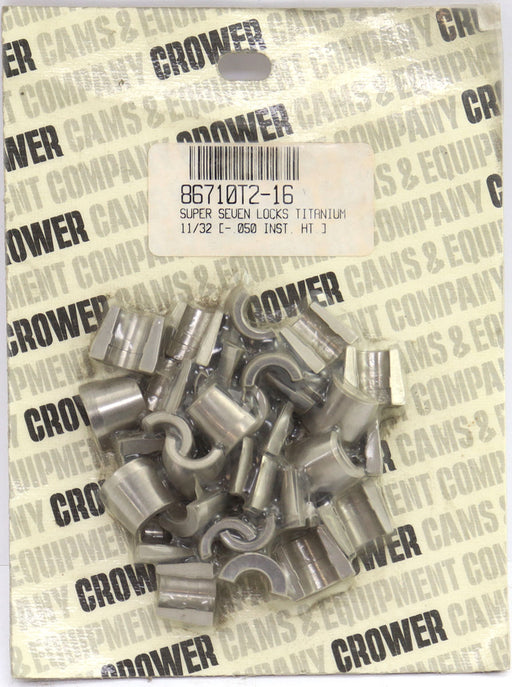 Crower Machined Titanium Super Seven Valve Locks 11/32" -.050" Inst. Ht., to be used with Super Seven retainers (C86710T2-16) C86710T2-16