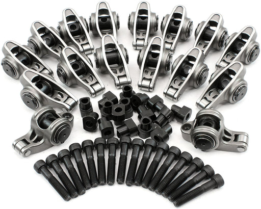 Aeroflow GM LS Stainless Steel Roller Rocker Set M8 Stud Mount, 1.70 Ratio, Set of 16, Suit Rectangle Port Cylinder Heads (AF95-1236) AF95-1236