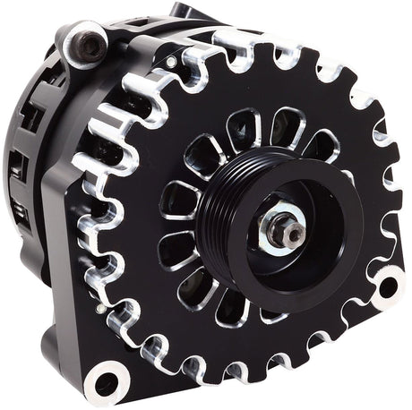 Mechman Billet Elite Series 250 Amp Racing Alternator, Black Finish - MMB8206250B MMB8206250B
