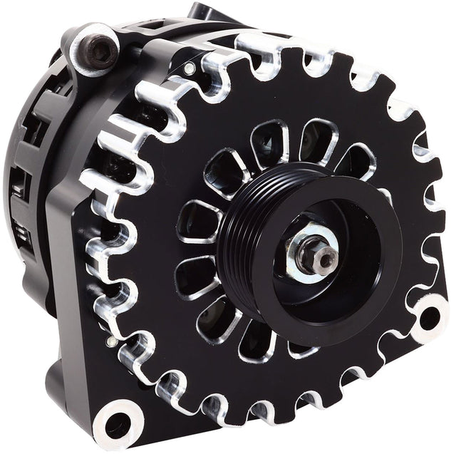 Mechman Billet Elite Series 250 Amp Racing Alternator, Black Finish - MMB8206250B MMB8206250B