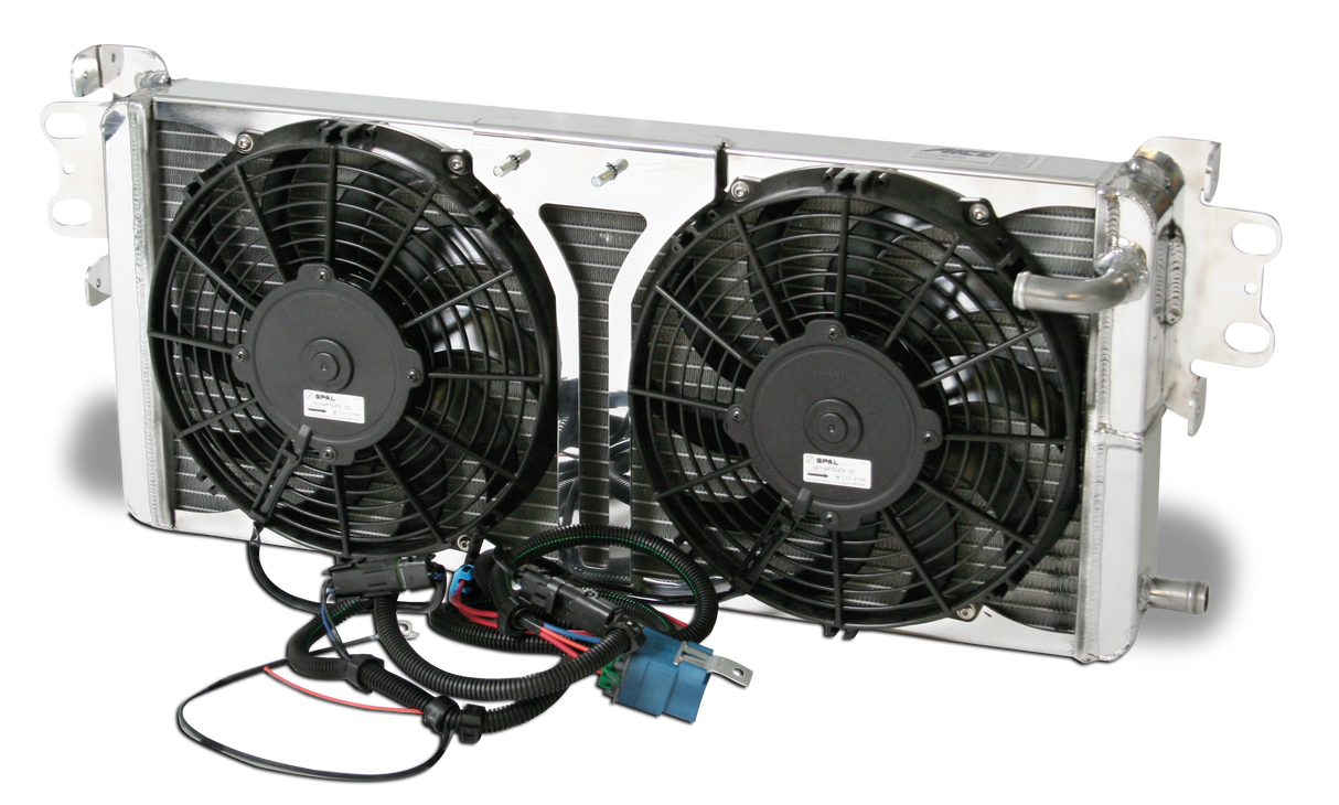 AFCO 2007 - 2012 Shelby GT500 Double Pass Aluminum Heat Exchanger With Fans - 80280PRO 80280PRO