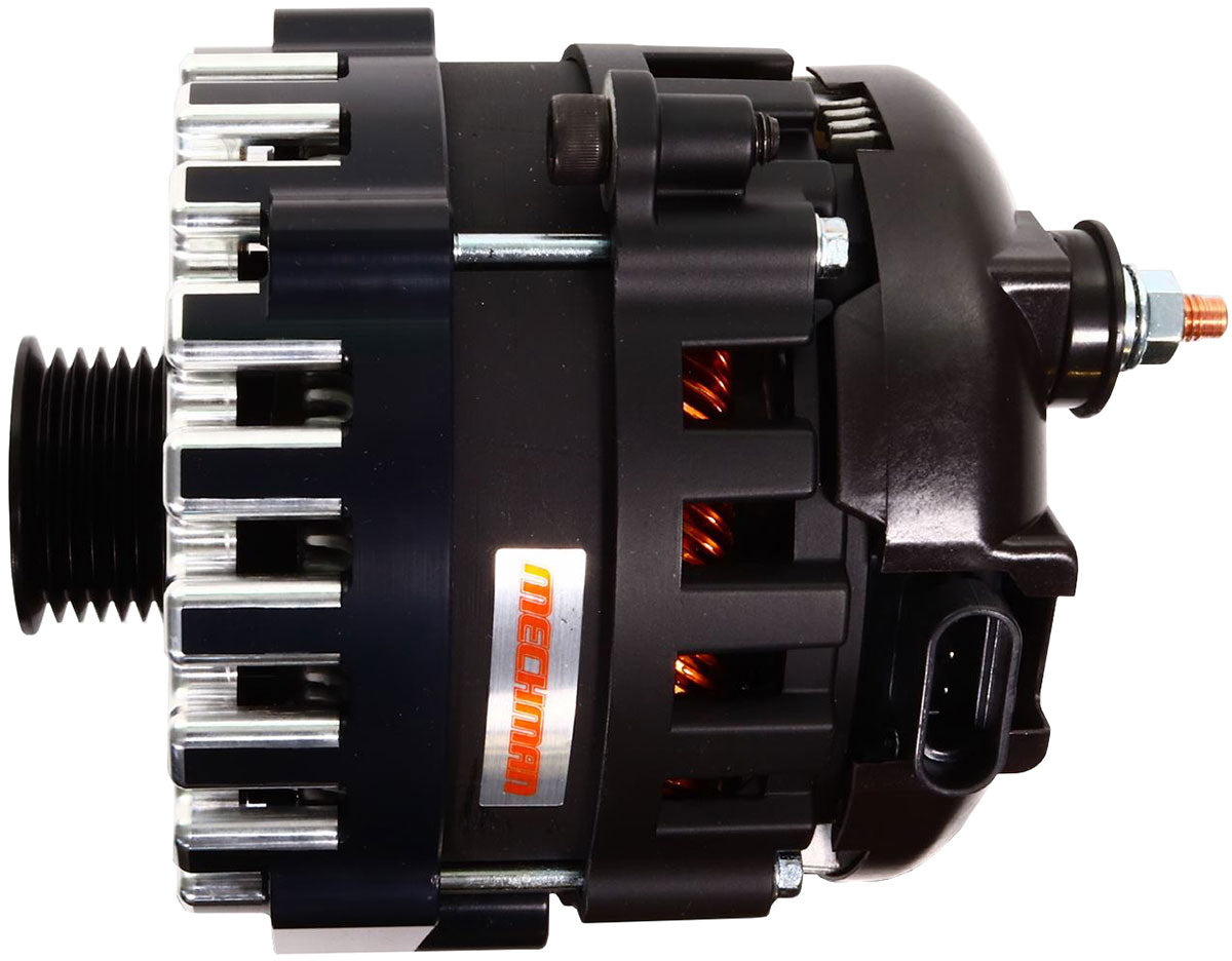 Mechman Billet Elite Series 400 Amp Alternator, Black Finish - MMB8206400B