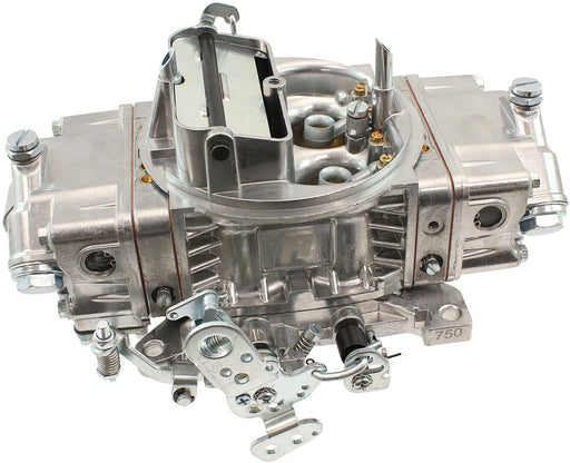 Aeroflow 750cfm 4-Barrel Double Pumper Carburettor with Mechanical Secondaries Square bore 4150 Flange, Electric Choke, Silver Finish (AF5112-1750) AF5112-1750