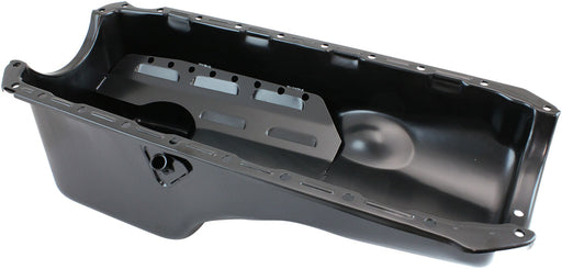 Aeroflow Big Block Chevrolet Right Hand Dipstick Standard Replacement Oil Pan, Black Finish Suit 2-Piece Rear Main Seal, 5.0L Capacity (AF82-9294BLK) AF82-9294BLK