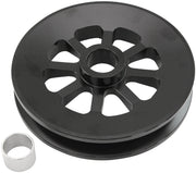 Aeroflow Oversized Alternator Pulley - Ford & Chev OEM 3" Diameter, Black Finish (AF4080-0000BLK)
