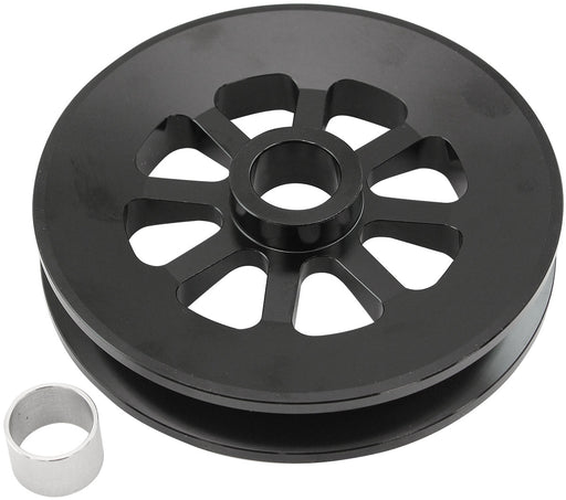 Aeroflow Oversized Alternator Pulley - Ford & Chev OEM 3" Diameter, Black Finish (AF4080-0000BLK)
